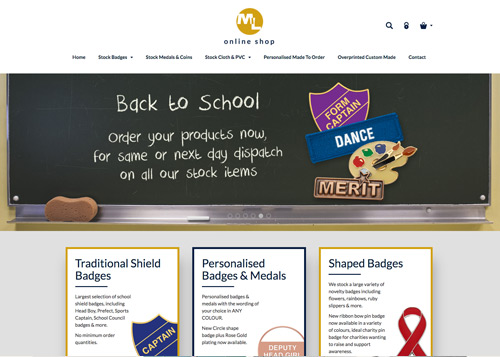 ML Badges E-commerce Website